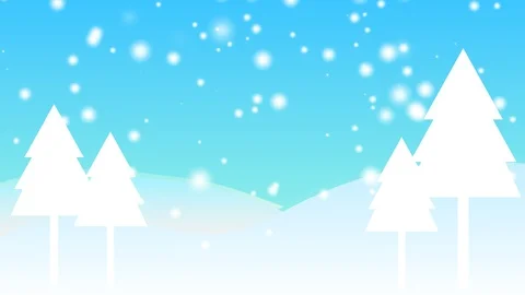 Winter landscape with trees and snow Stock Footage 97741602