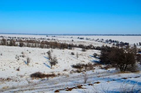 Winter landscape with trees Foto stock