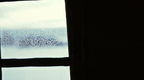 Winter Landscape Viewed From the Window, Selective Focus Dolly Slider Shot in Stock Footage 59041940