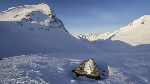 Winter landskape under Slogen Stock Footage 88243844