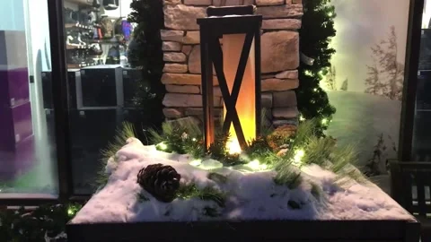 Winter Lantern Stock Footage 170274634