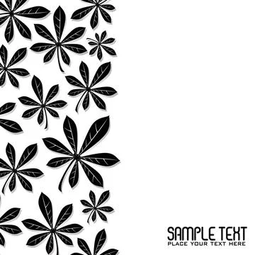 Winter leaf Abstract black leaf background design with a drop shadow Copyr... 스톡 사진