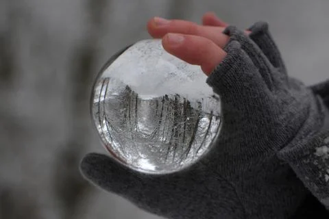 Winter-Lensball Foto stock