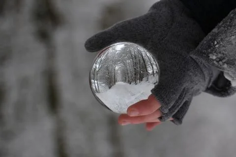 Winter-Lensball Foto stock