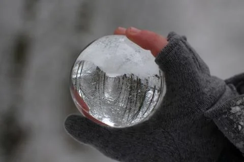 Winter-Lensball Foto stock