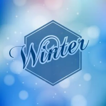Winter lettering - calligraphy modern vector illustration Stock Illustration