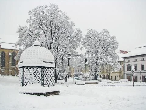 Winter in Levoca, Slovakia Stock Photos