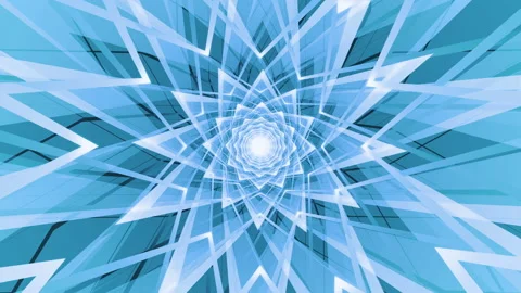 Winter light blue looped background with shape of abstract stars or snowflakes Stock-Footage 165661610