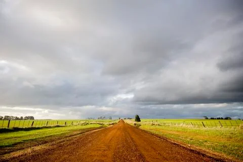 Winter light on road Stock Photos