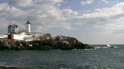 Winter Lighthouse 스톡 동영상 584388