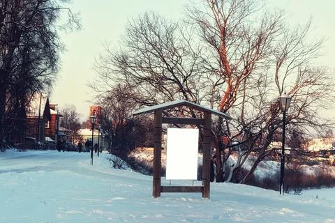 Winter lights pointer Stock Photos