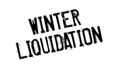 Winter Liquidation rubber stamp Stock Illustration