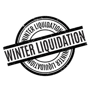 Winter Liquidation rubber stamp Stock Illustration