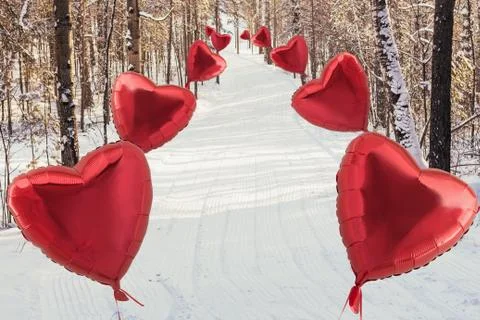 In the winter with love Foto stock