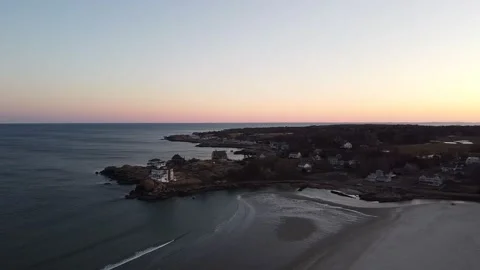 Winter Low Tide Sunset big house at GHB Video stock 158640048