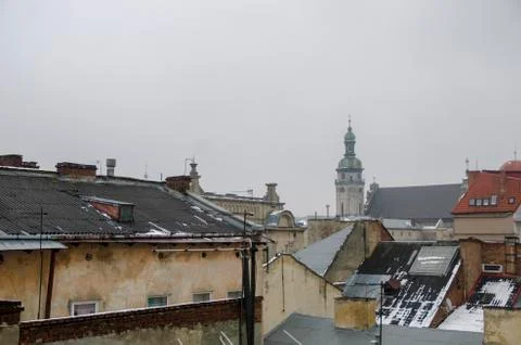 Winter in Lviv Stock Photos