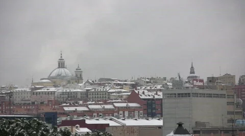 Winter in Madrid 库存影片 713639