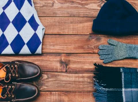 Winter Man Clothes Stock Photos
