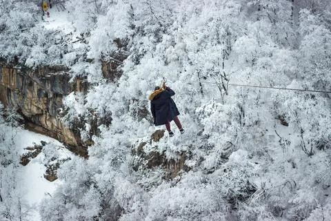 Winter man Foto stock