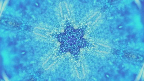 Winter mandala magic paint pattern neon snowflake Stock Footage 280155874