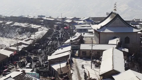 Winter in the Market Day Video stock 77176416