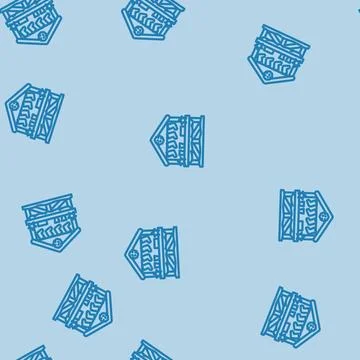 Winter market winter line vector seamless pattern Illustrazione stock