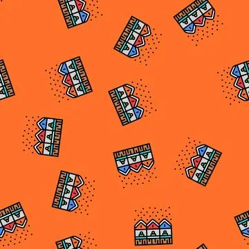 Winter market winter vector seamless pattern Stock Illustration