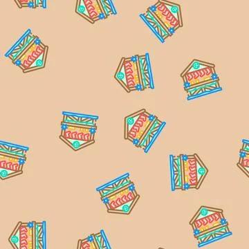 Winter market winter vector seamless pattern Stock Illustration
