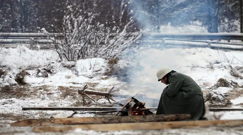 Winter military Stock Footage 37523039