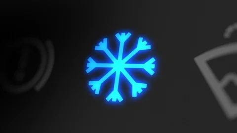 Winter Mode Indicator Light on Car Dashboard Video stock 118855228