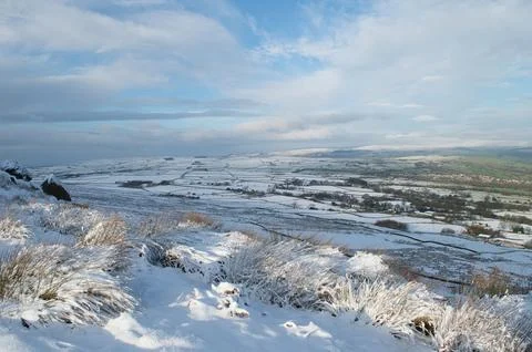 Winter on the moors Stock Photos