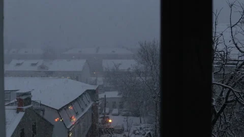 Winter morning, view from the window Stock Footage 124451544