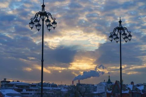 Winter in Moscow Stock Photos