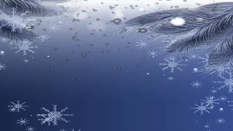 Winter motion background with  snowflakes and frost patterns on a blue grad Stock Footage 323248080