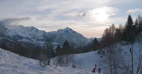 Winter Mountain Bob Stock Footage 101020622