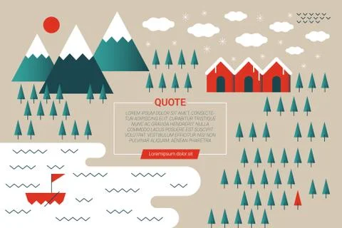 Winter Mountain Concept Stock-Illustration