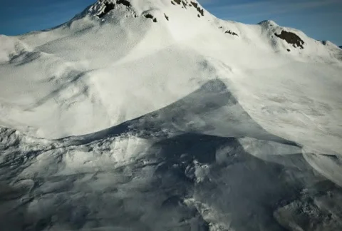 Winter Mountain Flyover Stock Footage 605369