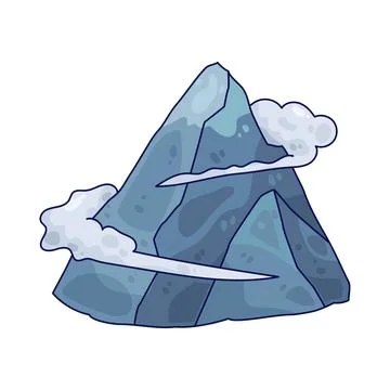 Winter mountain illustration Stock Illustration