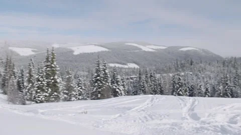 Winter Mountain Landscape Deep Snow Stock Footage 154071046