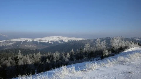Winter mountain landscape Stock Footage 72809659