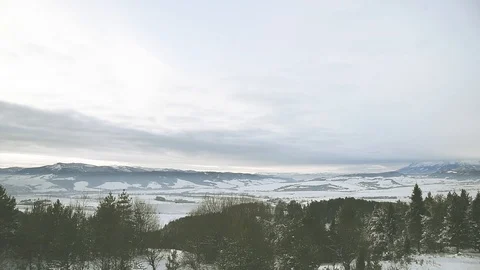 Winter Mountain Landscape Stock Footage 122695853