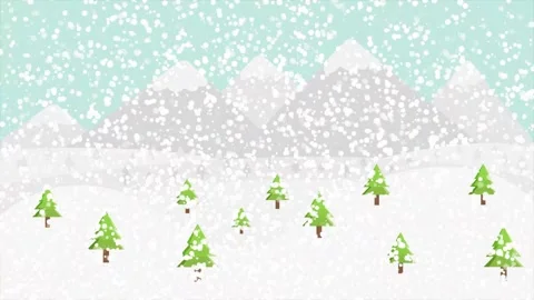 Winter Mountain Landscape with Heavy Snowfall Stock Footage 321626684