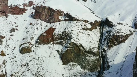 Winter Mountain Landscape in North Caucasus, Russia Stock Footage 320856869