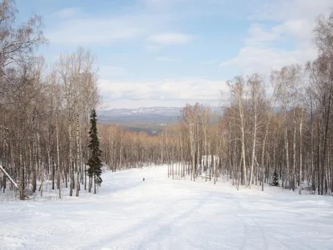 Winter mountain landscape Stock Photos