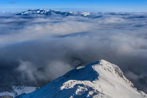 Winter mountain landscape Stock Photos