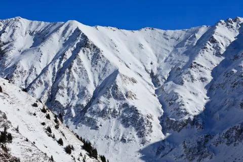 Winter mountain landscape Stock Photos