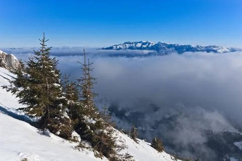 Winter mountain landscape Stock Photos
