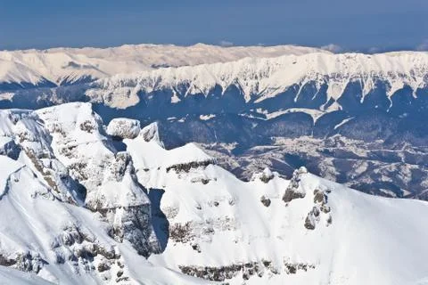 Winter mountain landscape Stock Photos