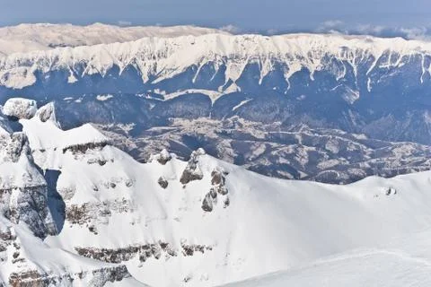 Winter mountain landscape Stock Photos