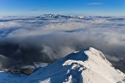Winter mountain landscape Stock Photos